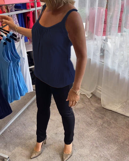 Corina - Débardeur col en U toucher doux