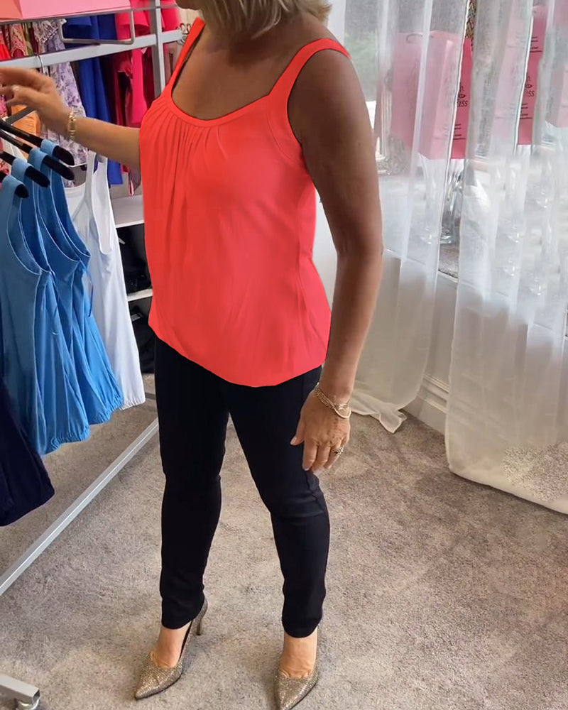 Corina - Débardeur col en U toucher doux