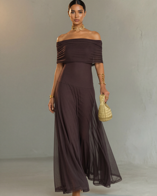 Zailyre - Robe Bardot douce au toucher